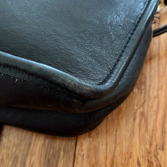 Vintage Coach Black Leather Hadley Crossbody Bag Purse 9935 Made in USA - Picture 7 of 10